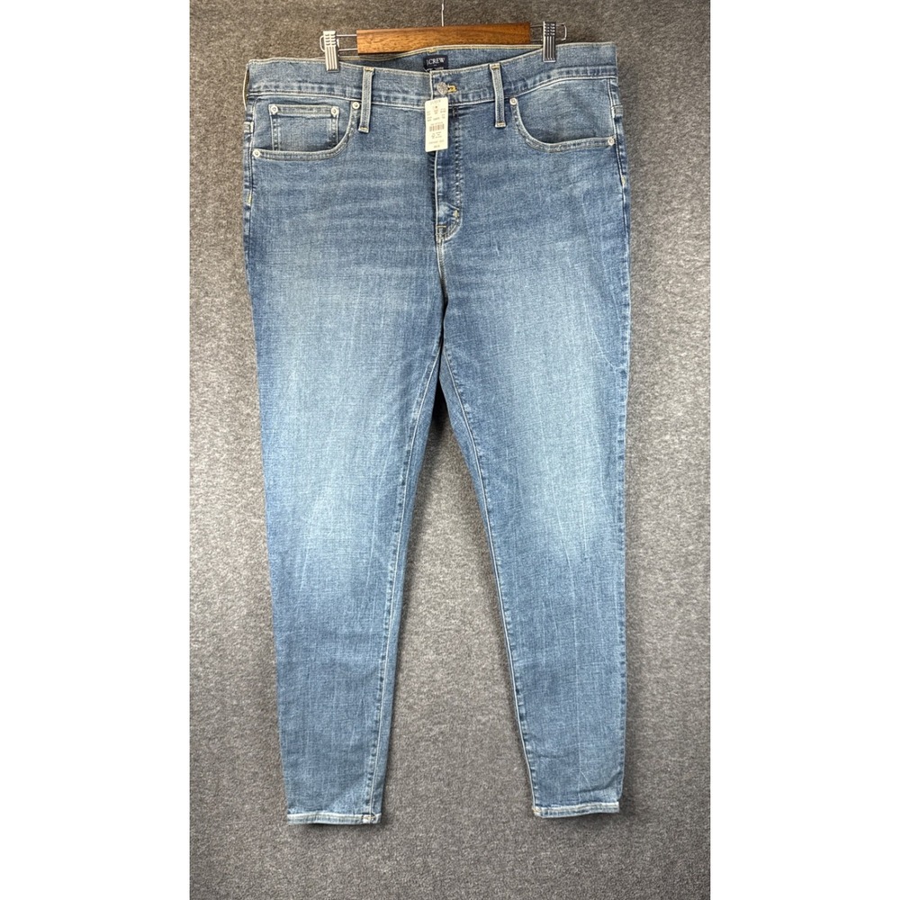 J.Crew Skinny Jeans Womens 35T Blue NEW 9 Inch Mid Rise Signature Stretch BK590